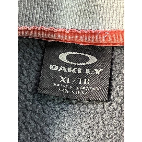 Oakley Jacket Men XL Gray Crew Neck Long  Sleeves Full Zip Up Double Pockets - Picture 3 of 5